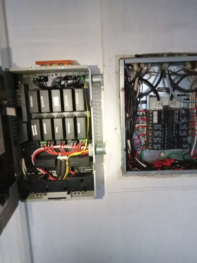 Electrical panel upgrade completed for Security Camera Wiring in Northampton